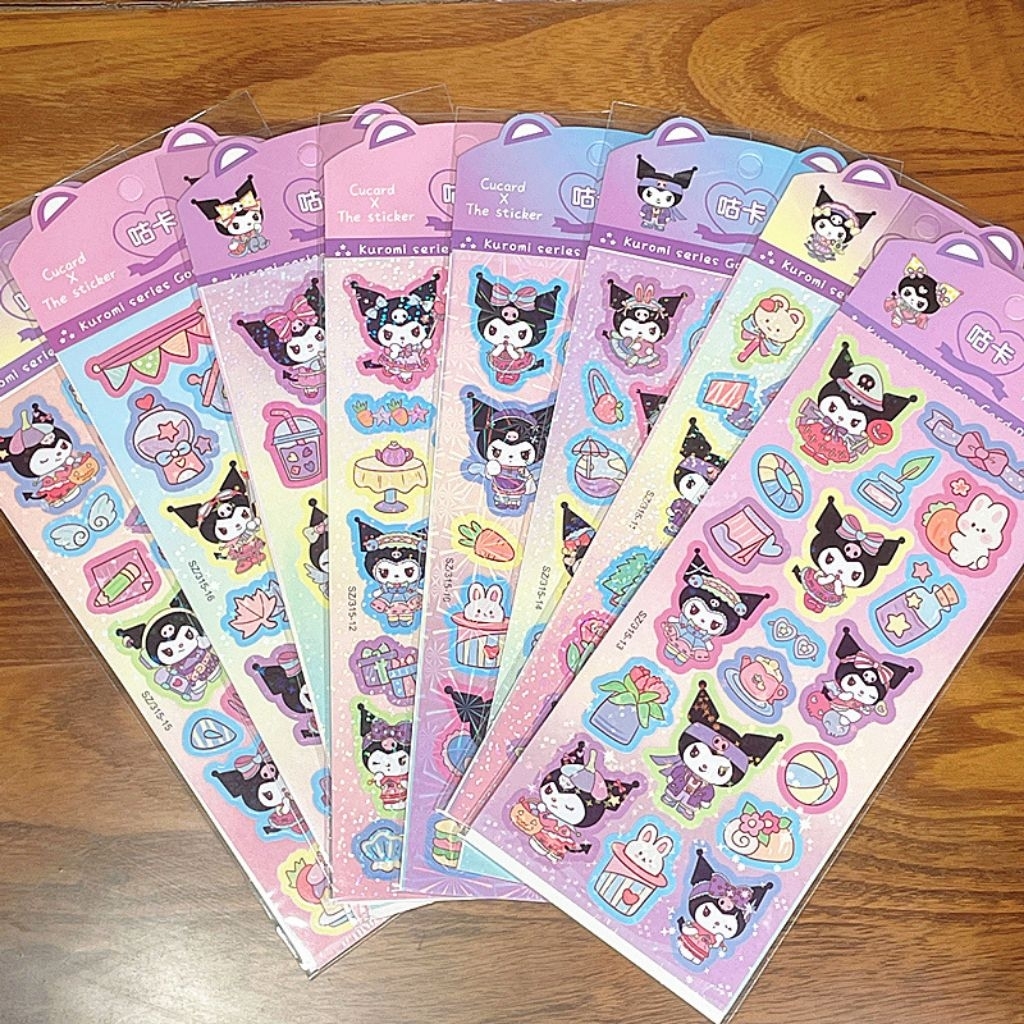 

Sticker Stiker Anak Lembaran Sanrio Stitch Capibara Lucu