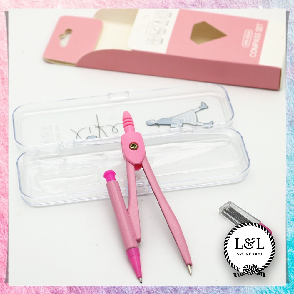 

Paket Jangka Kompas Pelajar Desain Unik & Warna Menarik Set Jangka Lingkaran + Refill Dilengkapi Refill Pensil Praktis