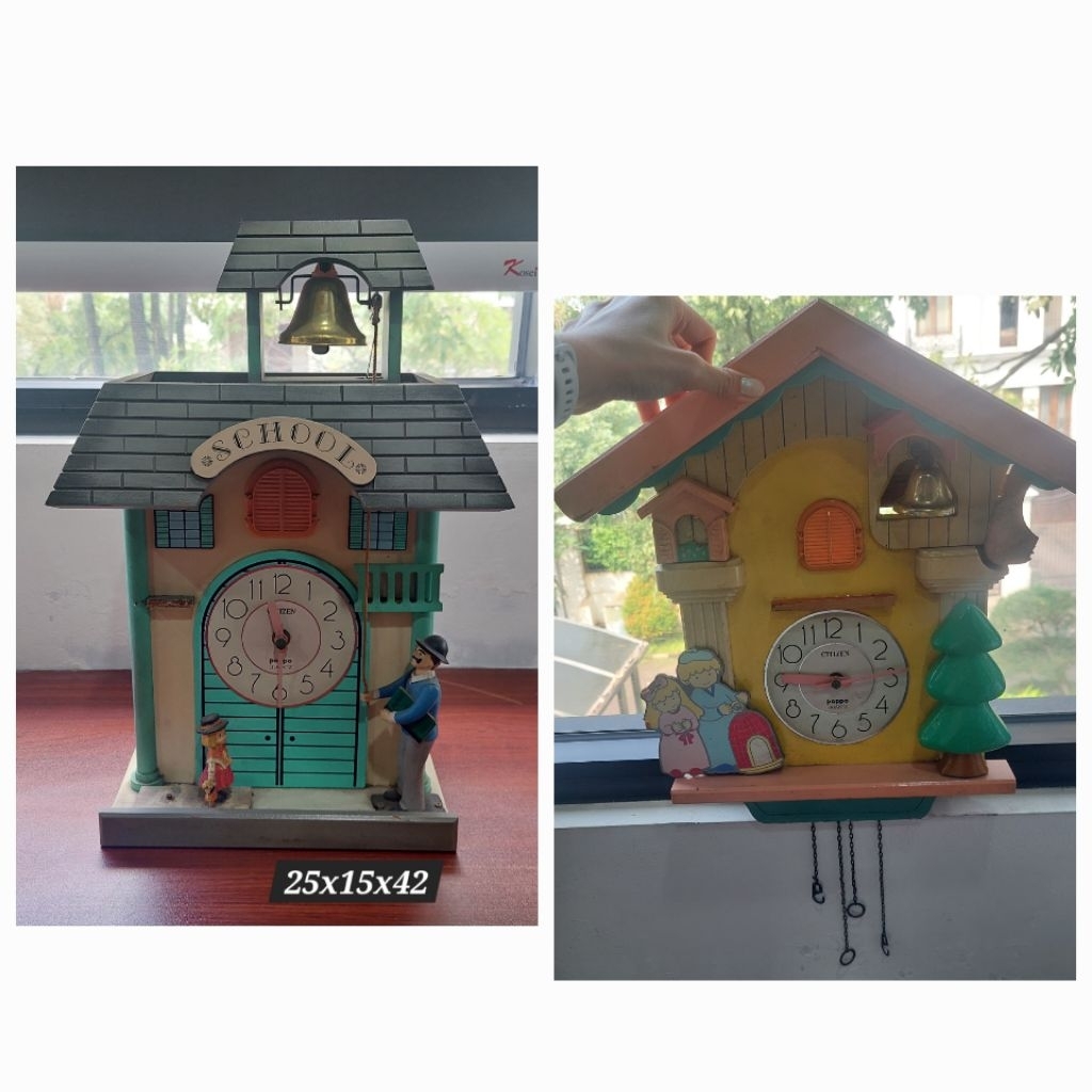 ELEKTRONIK - JAM DINDING CITIZEN JAM ANTIK KUNO BISA BUNYI DAN GERAK BARANG ANTIK UNTUK KOLEKSI KOLE