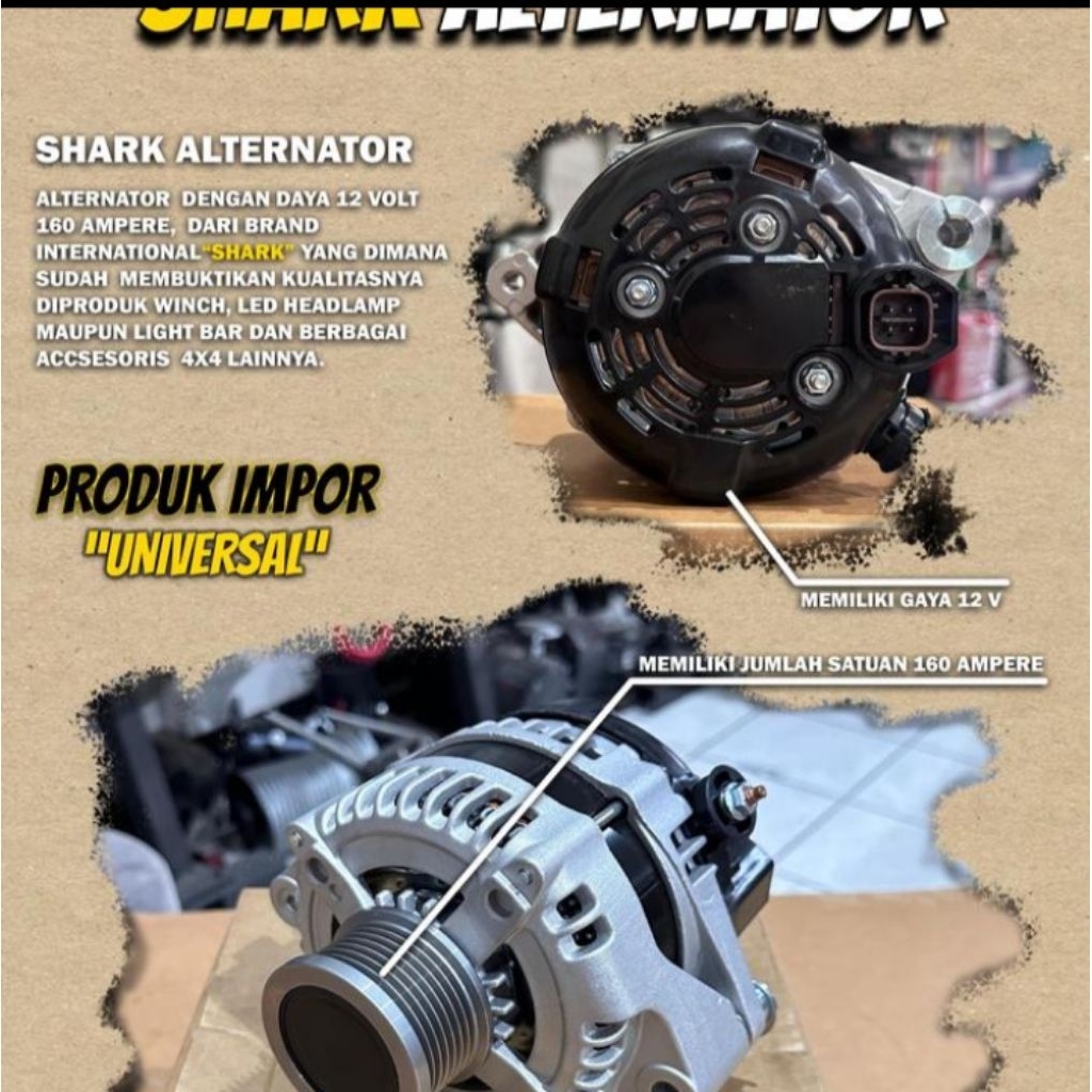 Altenator Mobil Universal Dinamo Ampere 160 A