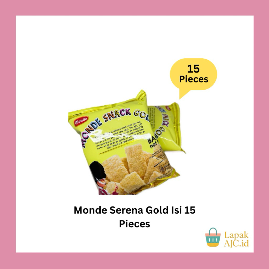 

Monde Serena Gold Isi 15Pcs @27Gr Gurih Asin Manis