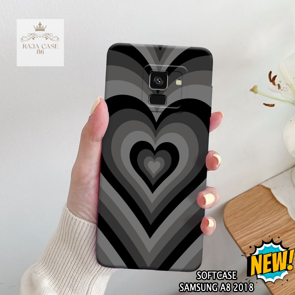 Case Samsung A8 2018 - Rajacase - casing Samsung A8 2018 - Motif case Love - Pelindung handphone - S