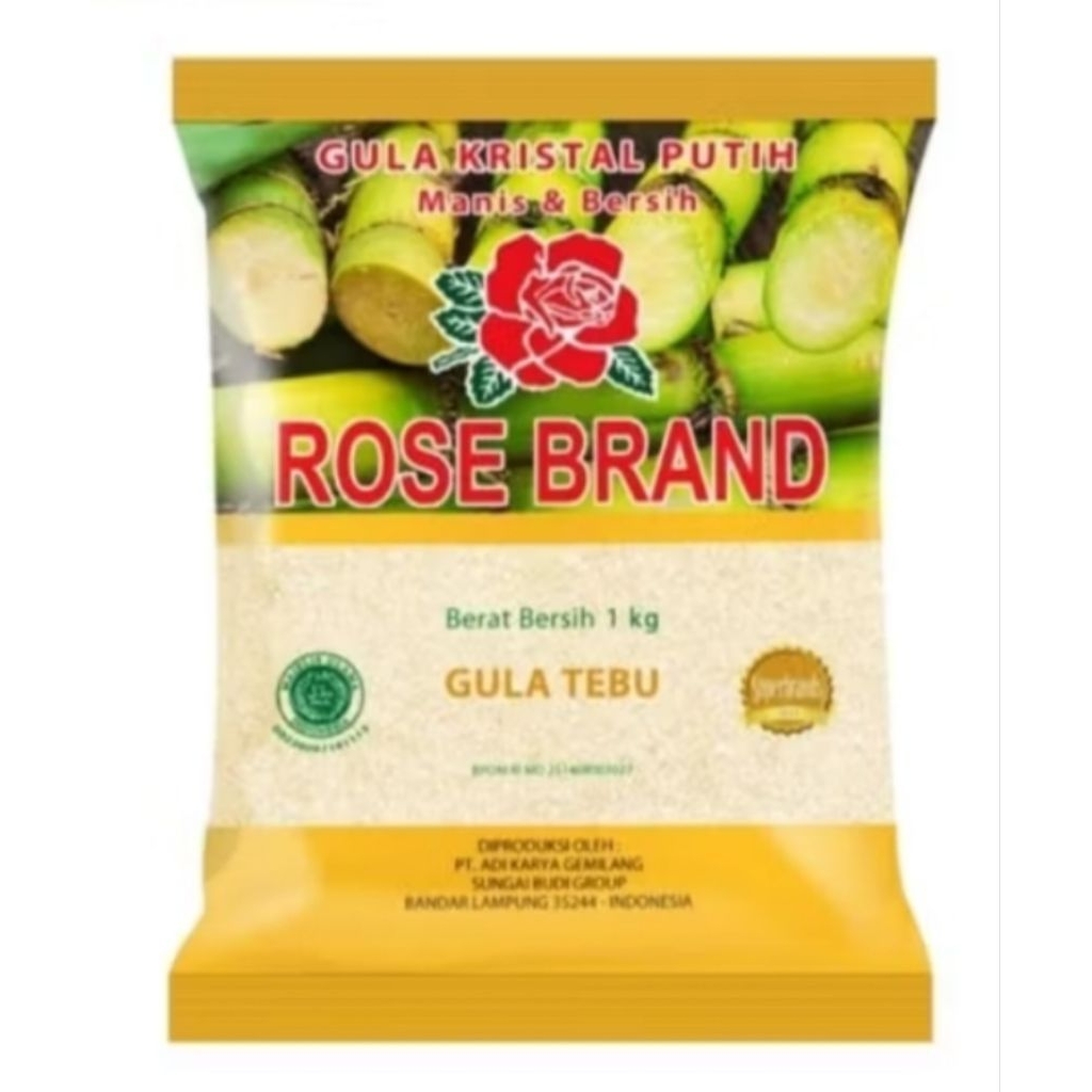 

Rose brand gula kristal premium 1kg pemanis alami untuk makanan dan minuman