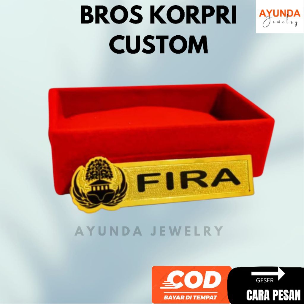 Ayunda Jewelry - Bros korpri Laser Titanium Nametag Bros custom