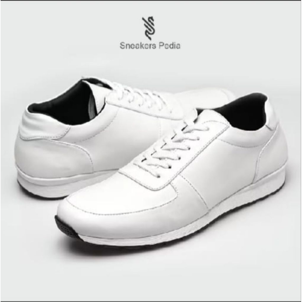 ALLERGO FULL WHITE-sepatu sneakers pria putih casual