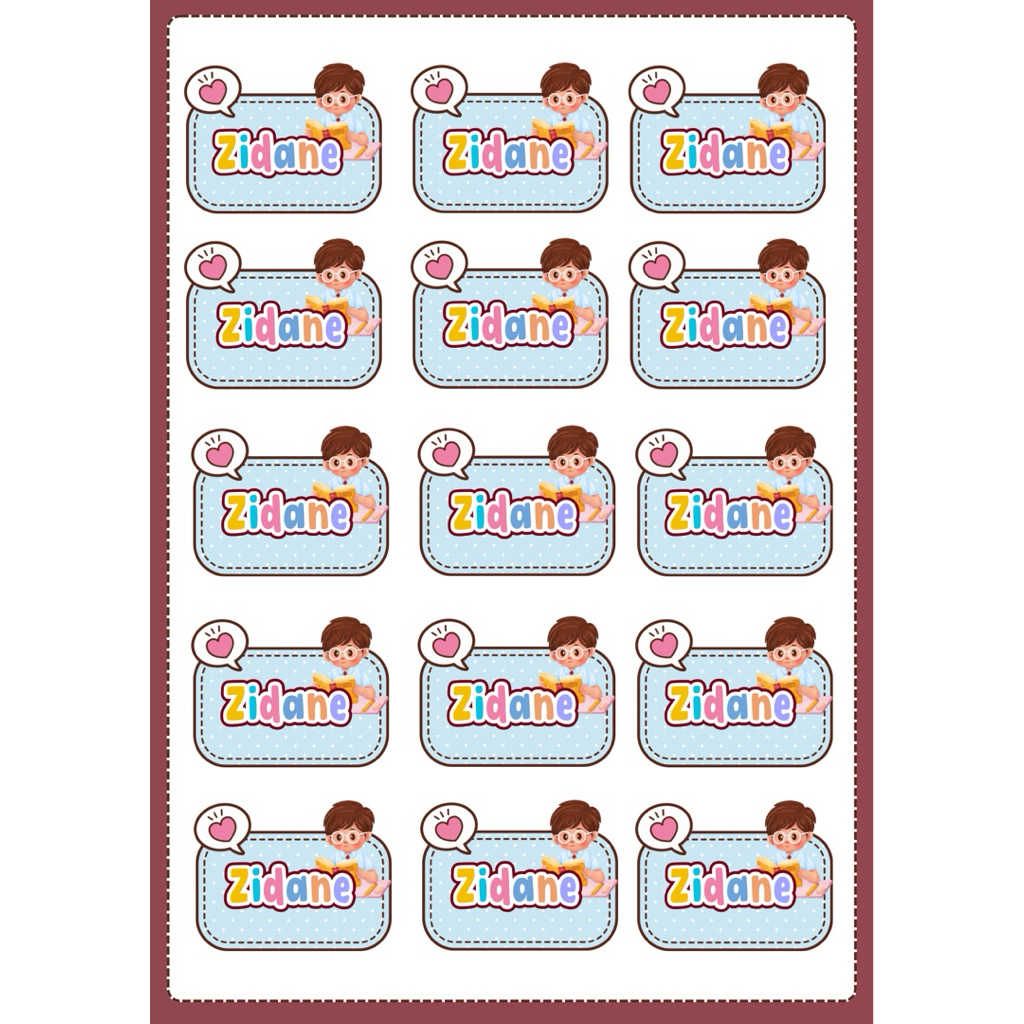 

60 PCS STICKER KARAKTER LABEL BARANG ANTI AIR