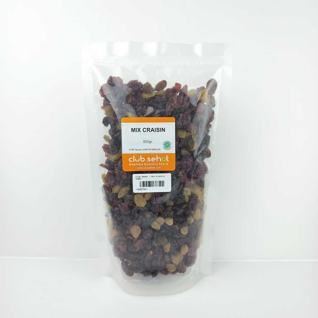 

Club Sehat Mix Craisin 500Gr Campuran Buah Kering Kismis & Cranberry