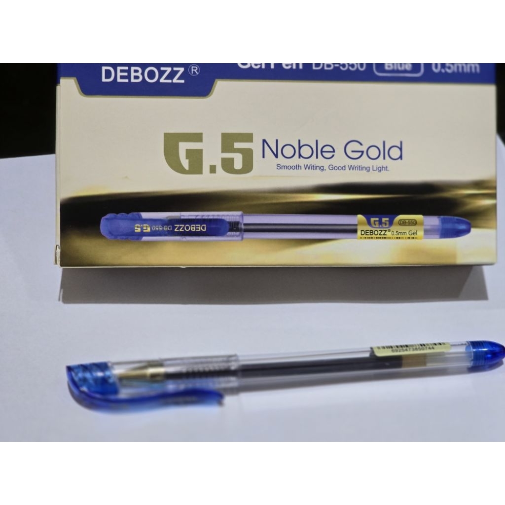 

1 KOTAK PULPEN DEBOZZ DB-550 NOBLE GOLD BONUS 1 PCS REFILL GEN PEN 0.5mm DEBOZZ 0.5MM DB-550