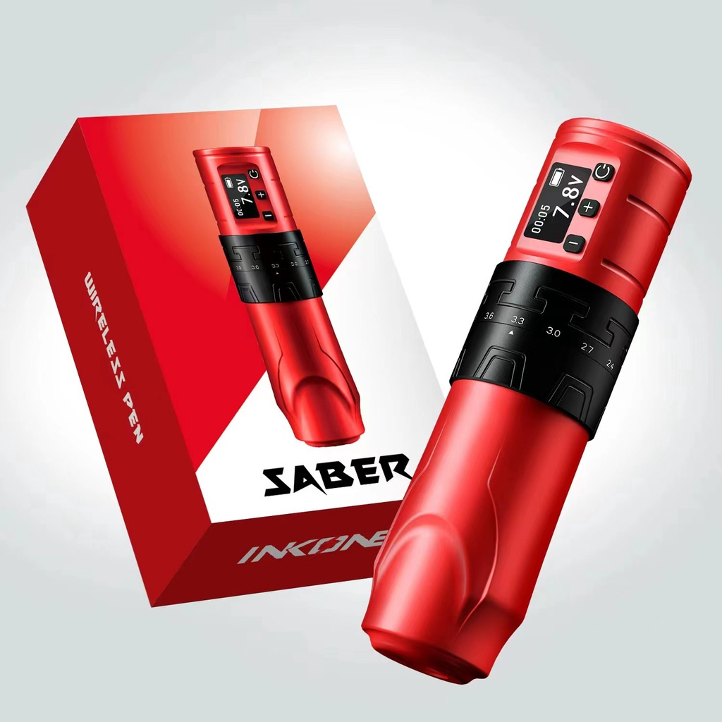 Inkone saber mesin tattoo wireless dengan 2 battery