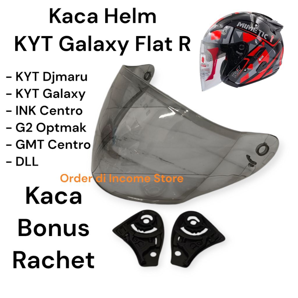 Kaca Visor Helm KYT Galaxy Flat R Kaca Helm KYT Galaxy Slide Doble Visor