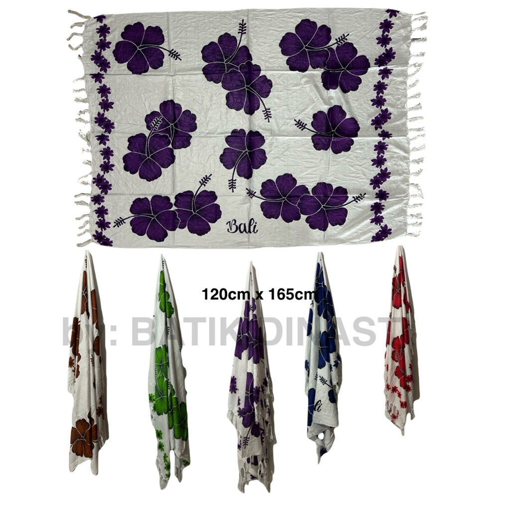 Sarung Pantai/Kain Bali Motif Bunga Bali