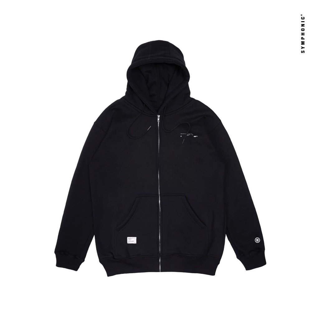 HOODIE ZIPPER Pria/Unisex SYMPHONIC LTD Black