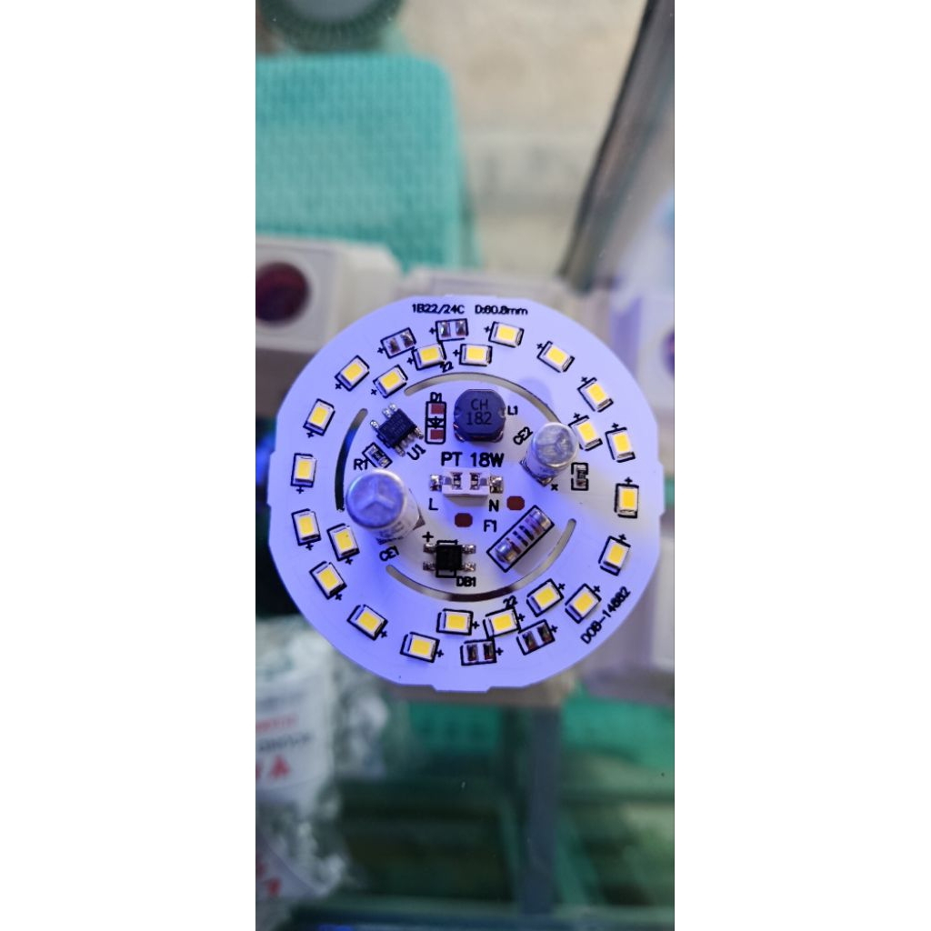 pcb Led ac putih terang, economis 18w