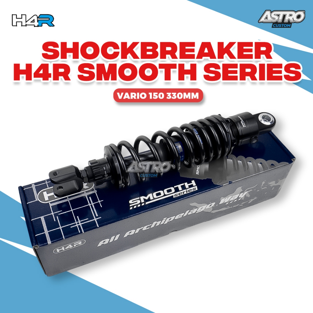 Shockbreaker H4R Smooth Series Vario 125 150 Beat Fi Scoopy Fi ESP Genio 330MM Single Shock Belakang