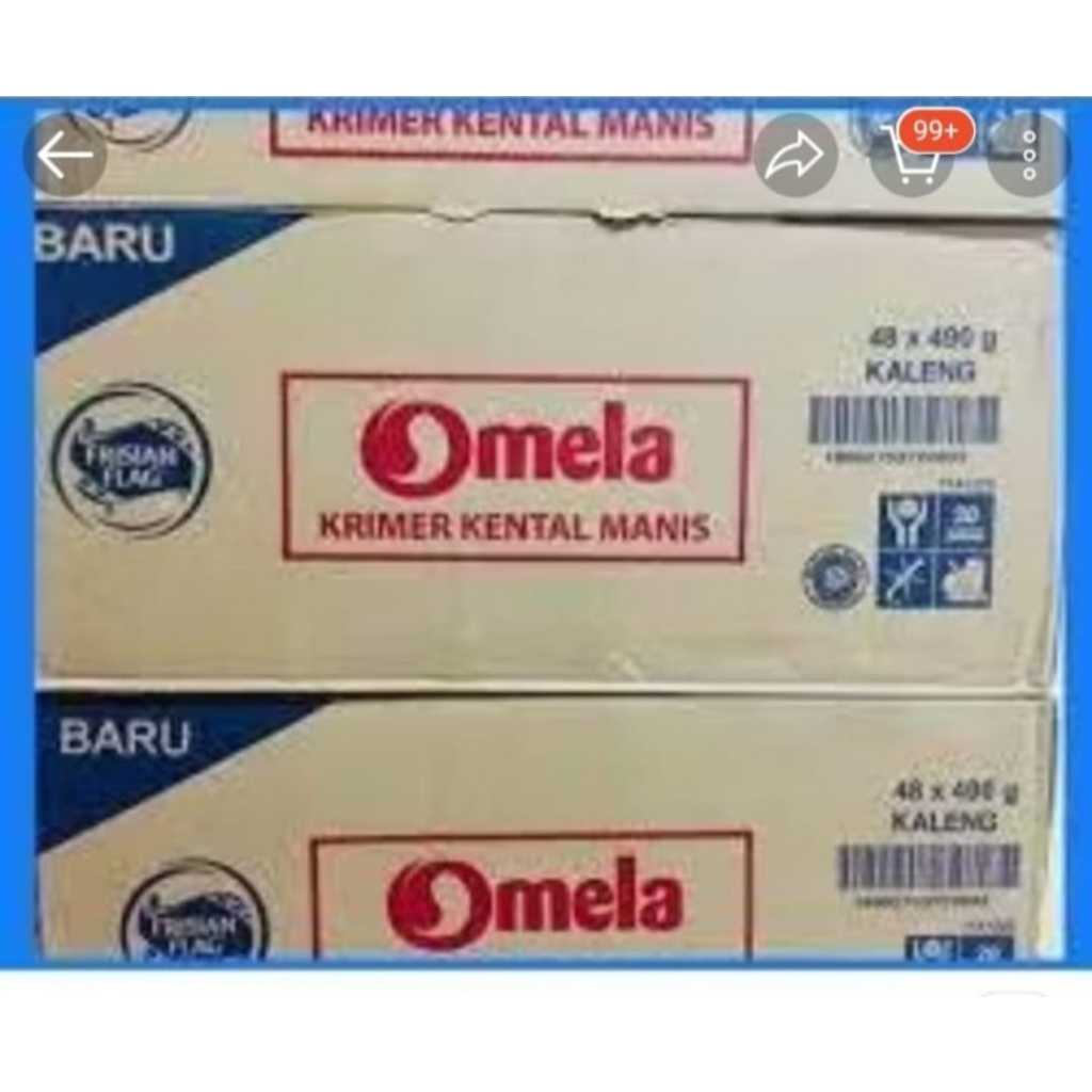 

Omela krimer kental manis kaleng /isi 48 pcs fisian flag 490gr (1karton)
