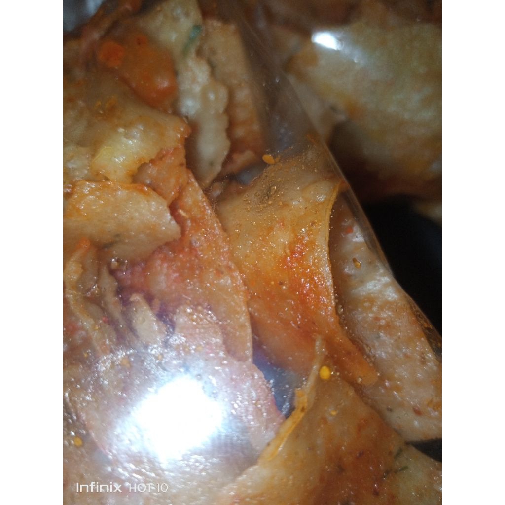 

pangsit balado pedas manis renyah dan gurih