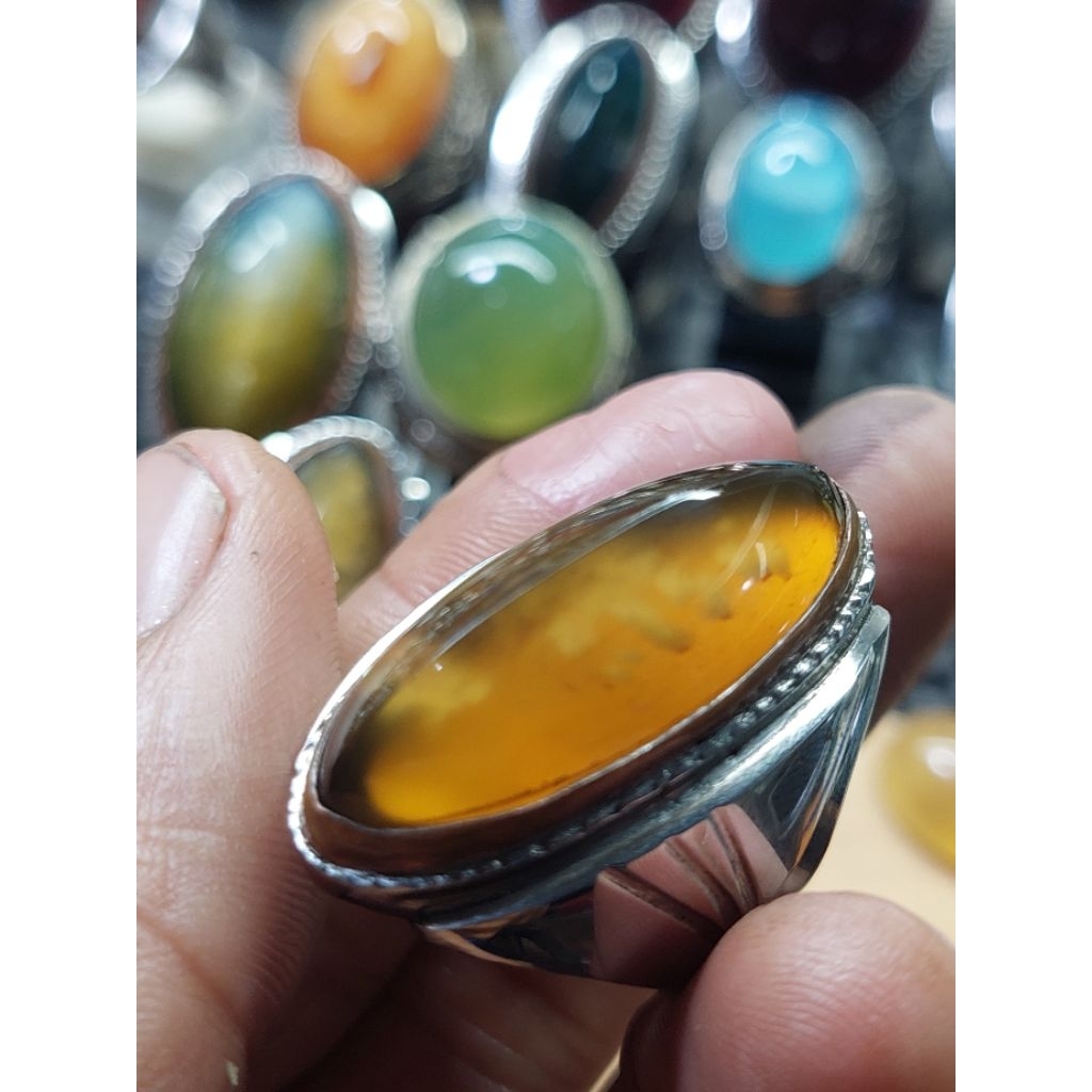 Batu akik Pandan nanas lumut