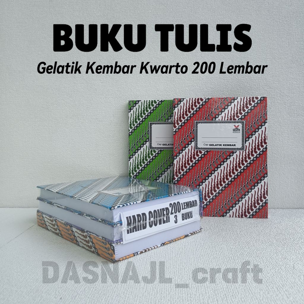 

( 1 pack / 3 pcs ) Buku Tulis Kwarto Gelatik Kembar 200 Lembar Buku Gelatik 200 Lembar Buku Kwarto Buku Batik Buku Hardcover