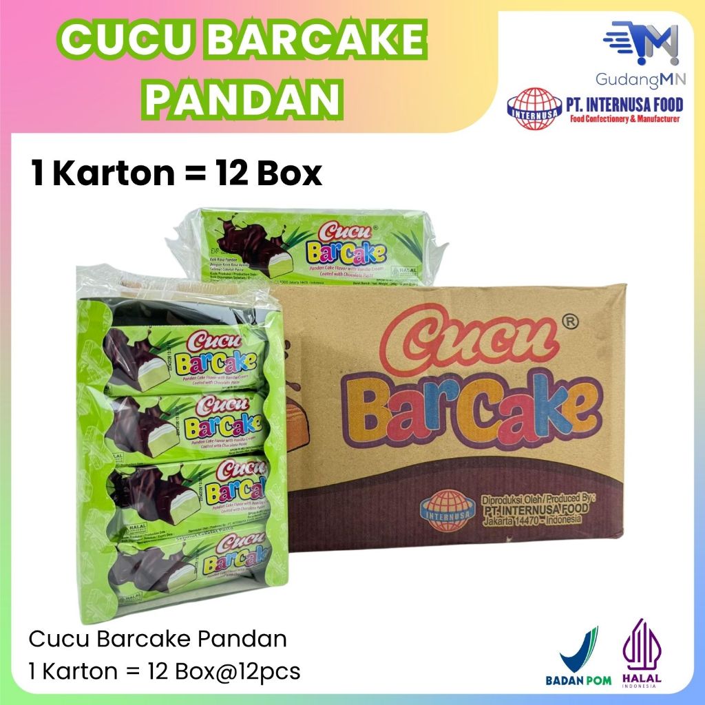 

[PAKET GROSIR 1 KARTRON] CUCU BARCAKE RASA PANDAN