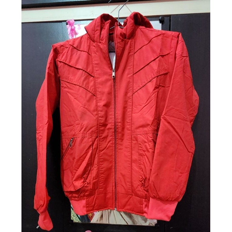Jaket Parasut Tebal - Jaket Bomber - Jaket Touring - Jaket Merah