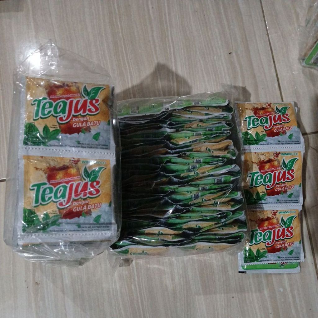 

teajus teh dengan rasa2 perpack isi 6rt