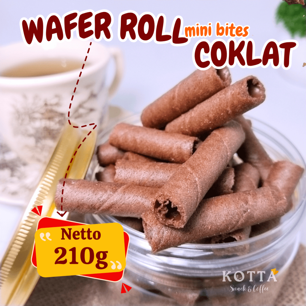 

Wafer Roll Mini Bites Coklat 210 gram