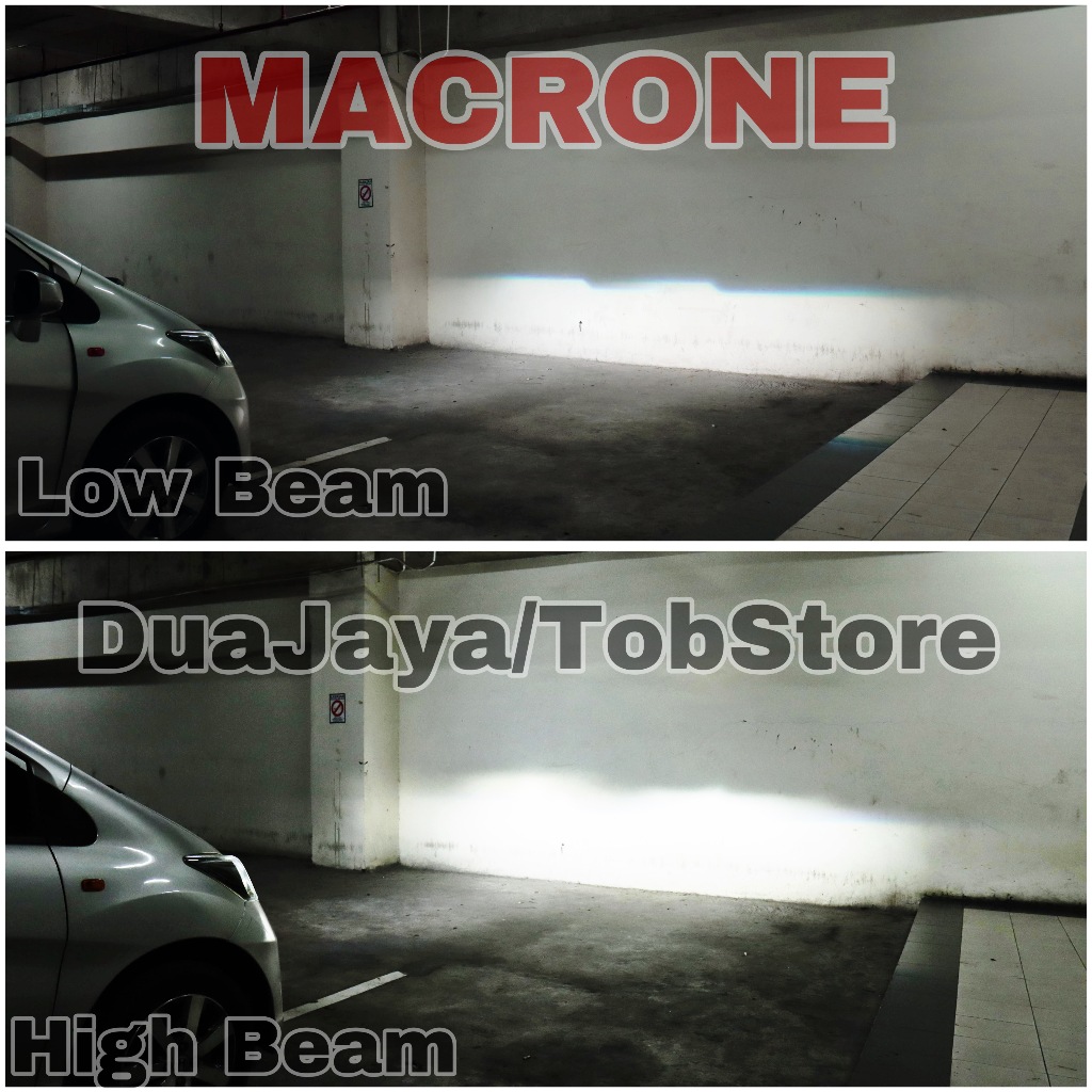 Lampu Led Lampu Khusus Mobil Avanza 2003 - 2018 Projector Mini Projie Macrone V89 Pro H4 6000K Putih