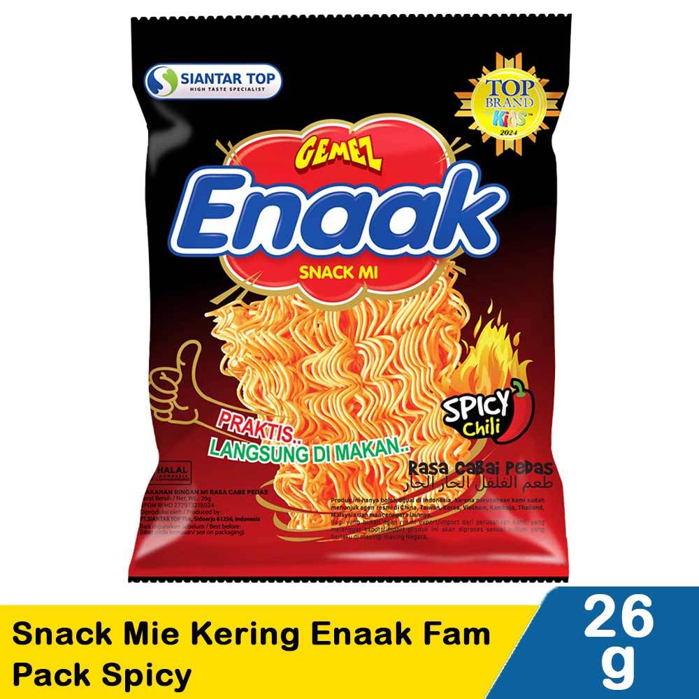 

mi gemez snack mie kering enak fam pack spicy 3x26g