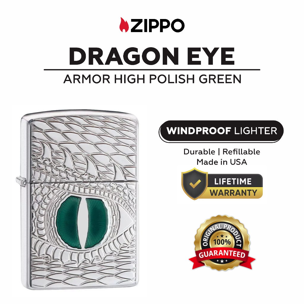 fZippo 28807, Dragon Eye Armor High Polish Chrome