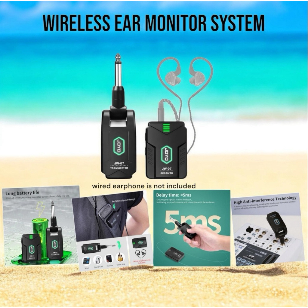 In-Ear Monitor Wireless System, Joyo JW-07