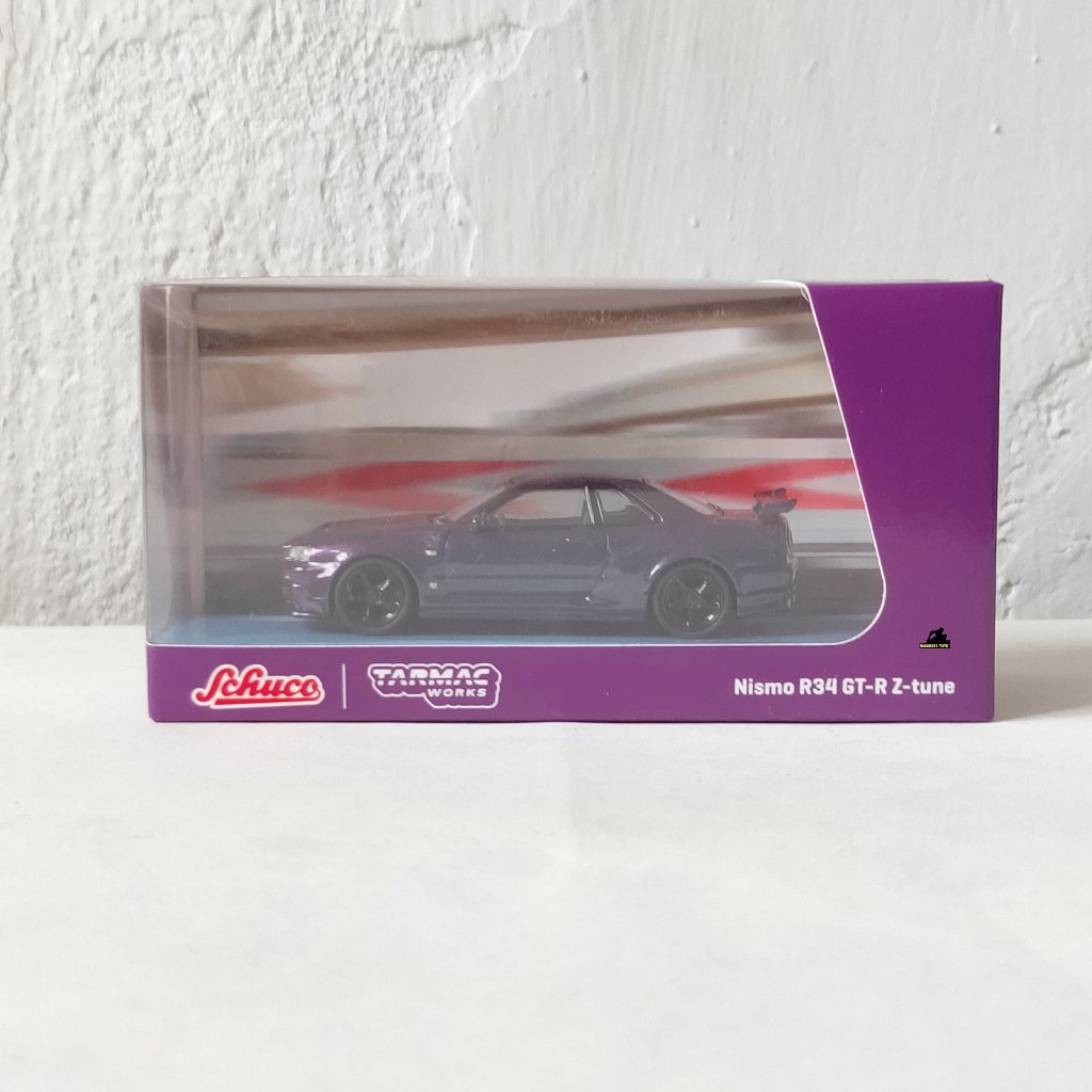 TARMAC WORKS X SCHUCO NISSAN SKYLINE GT-R R34 Z-TUNE MIDNIGHT PURPLE 3