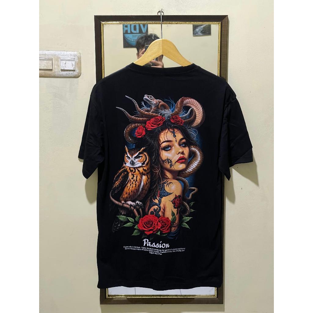 GX DISTRO KAOS GAMBAR CEWEK TATO / KAOS DISTRO PRIA WANITA TERBARU / KAOS COTTON COMBED 30S / TSHIRT