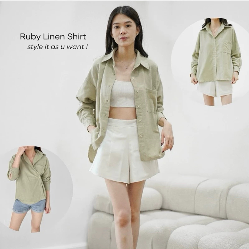 Kemeja wanita/cassual outfit/atasan wanita/atasan perempuan/kemeja putih/kemeja hitam