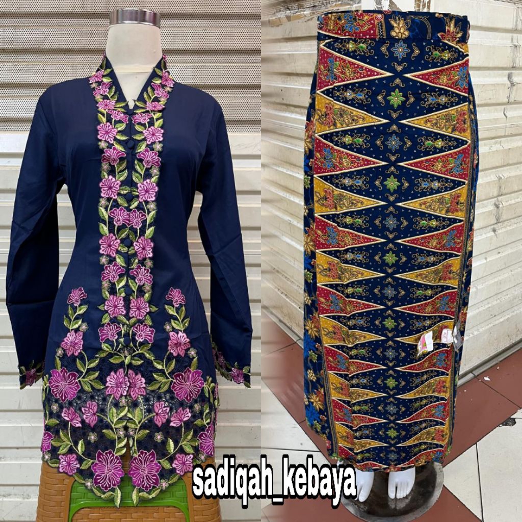 kebaya encim bordir modern // setelan kebaya encim modern // set encim bordir modern