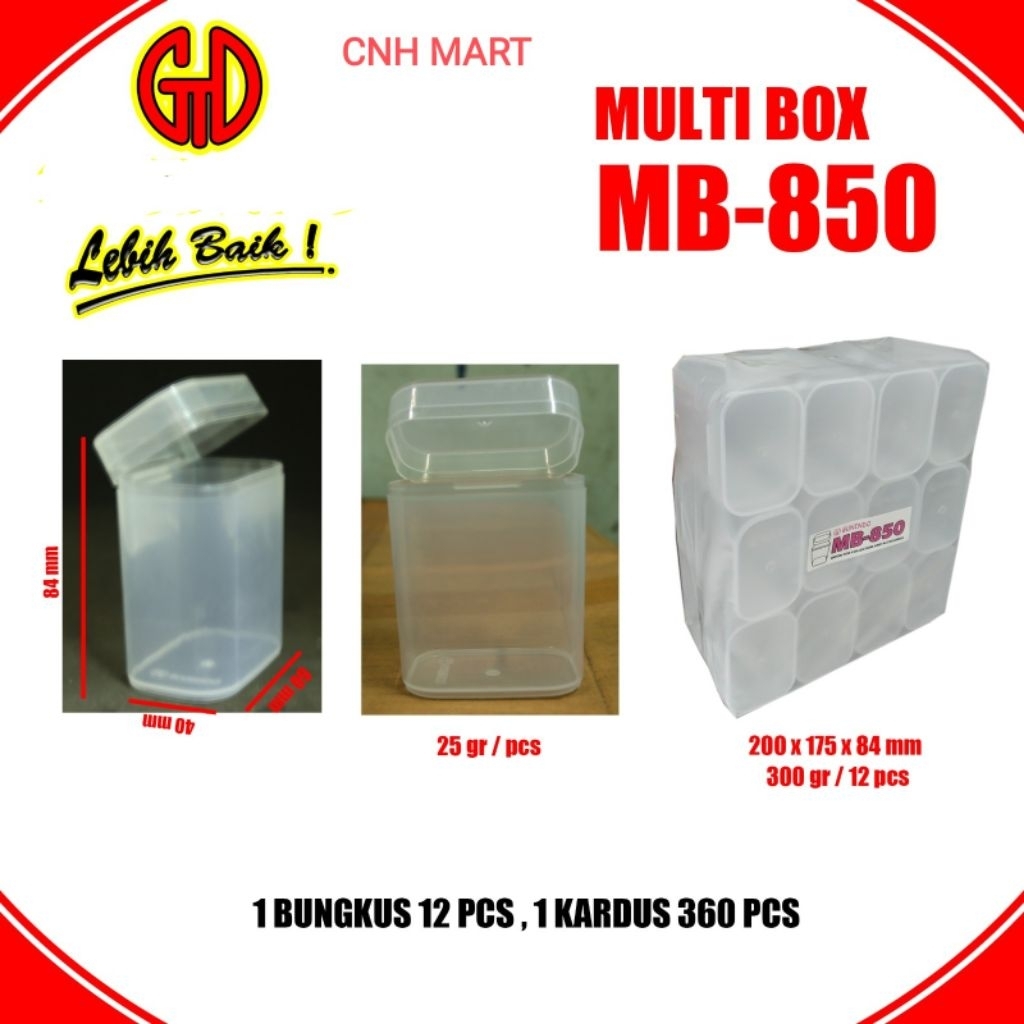 

(12PCS) Kotak Multi Box MB- 850 - Multi Box MB- 850 -Kotak Serba Guna Plastik- Kotak Multi Fungsi- Kotak Baut - Kotak Jarum Pentull Harga 12 Pcs