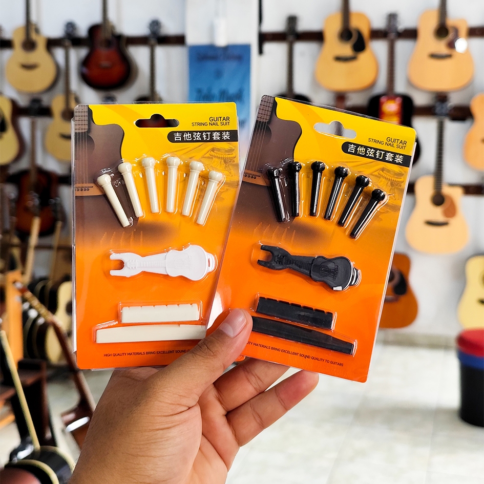 COD FULLSET Saddle Nut Gitar Akustik Pin Bridge Gitar Knip Gitar Paku Gitar