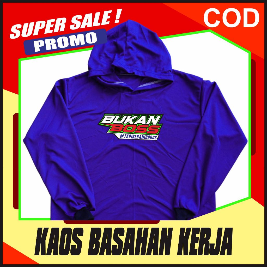 kaos proyek BUKAN BOSS kaos basahan kerja sablon full warna