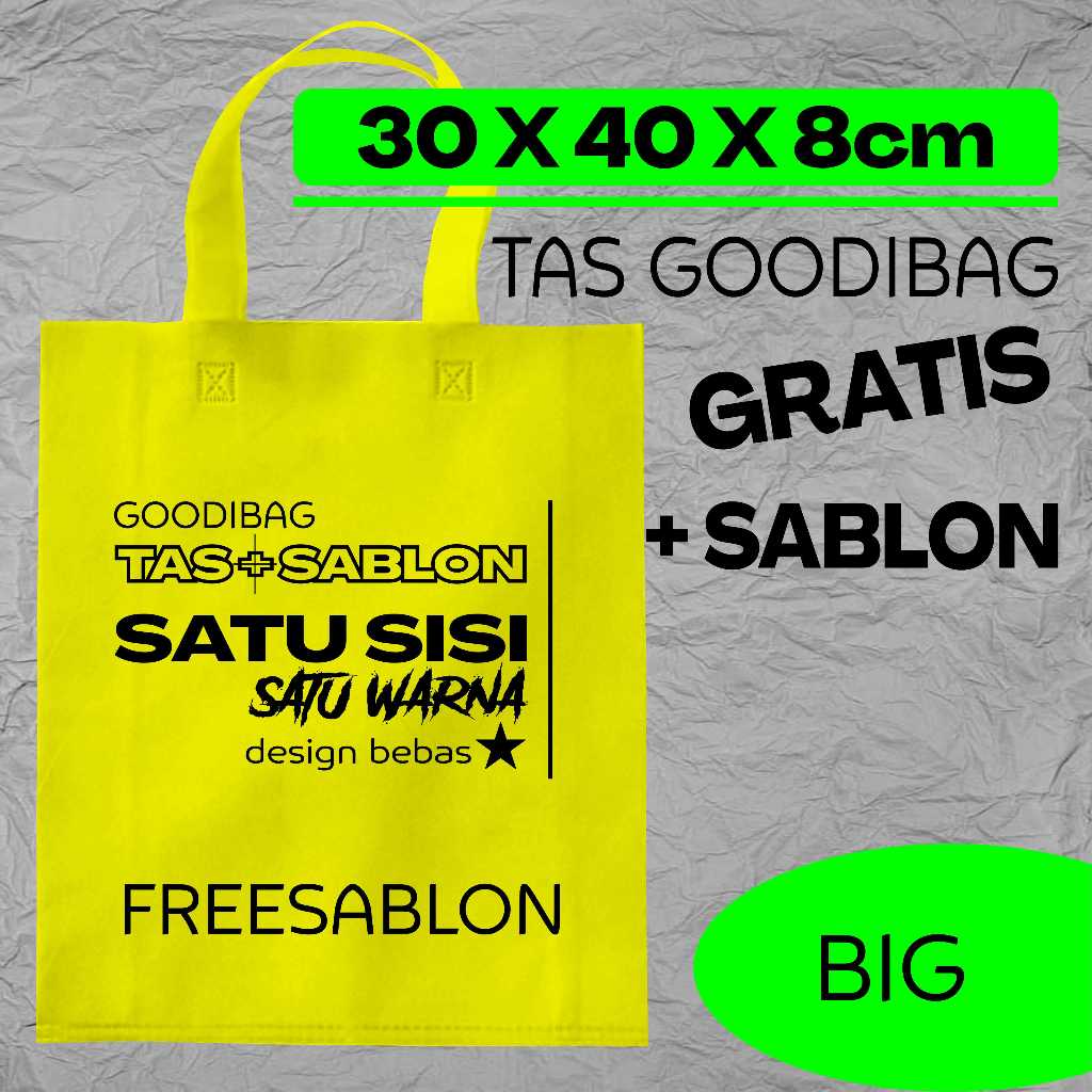 

tas spundbond GRATIS SABLON 30X40X8 PROMO NEW PRODUK