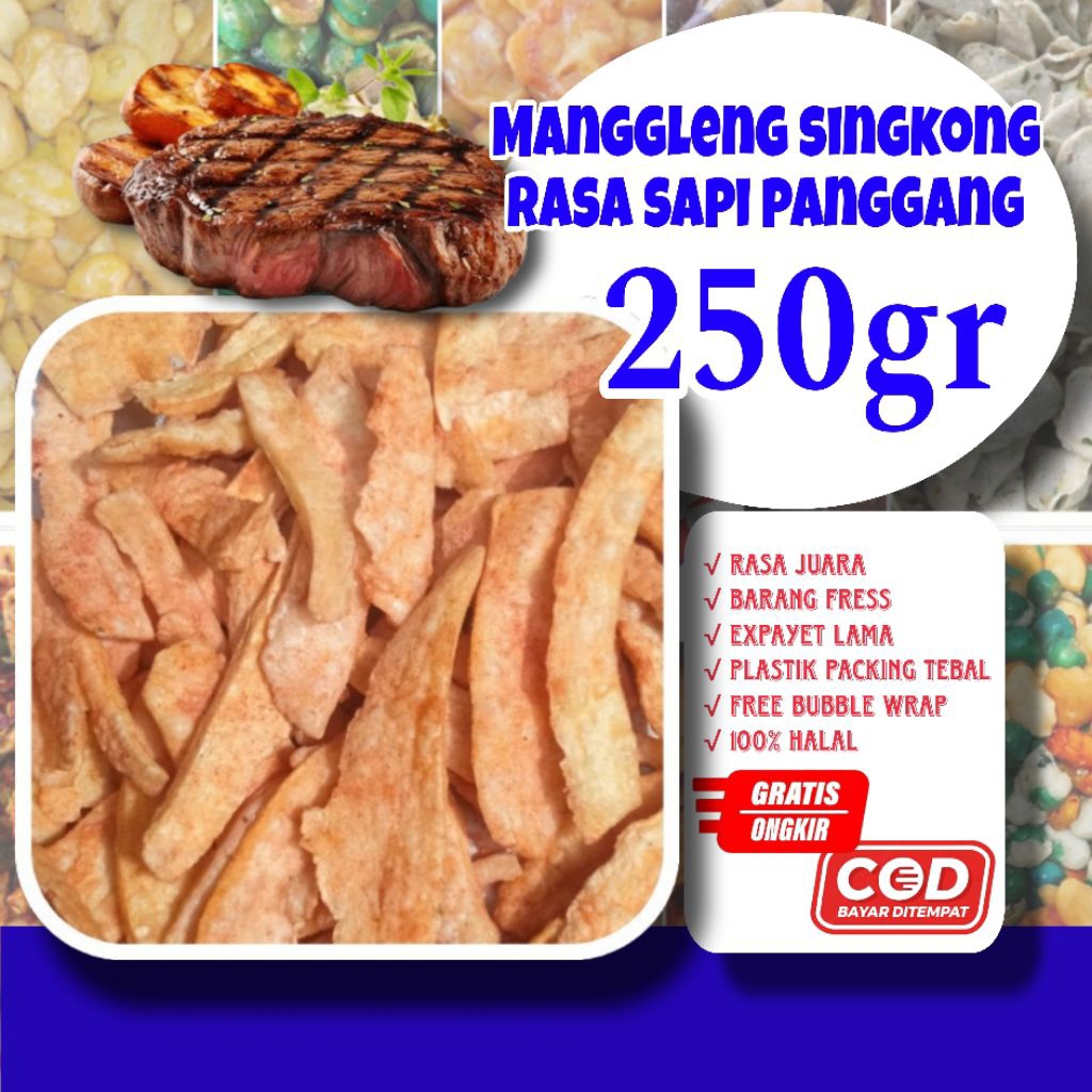 

keripik singkong manggleng rasa sapi panggang / manggleng rasa sapi panggang /manggleng singkong