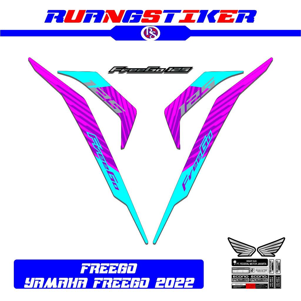 STRIPING YAMAHA FREEGO MOTIF 2 / YAMAHA FREEGO / STIKER FREEGO / STICKER FREEGO / STOCK DECAL / FREE