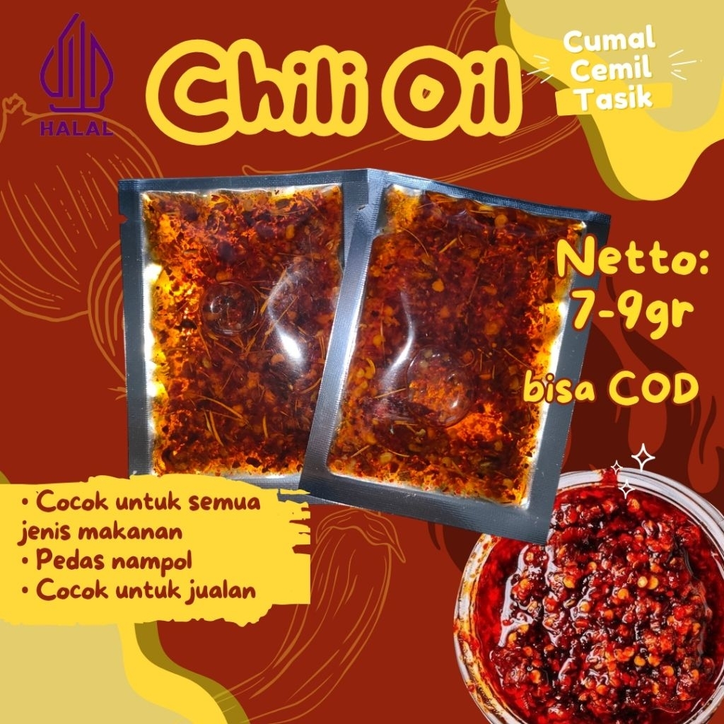 

Chili Oil / Minyak Cabai Kemasan Sachet 7-9 gram