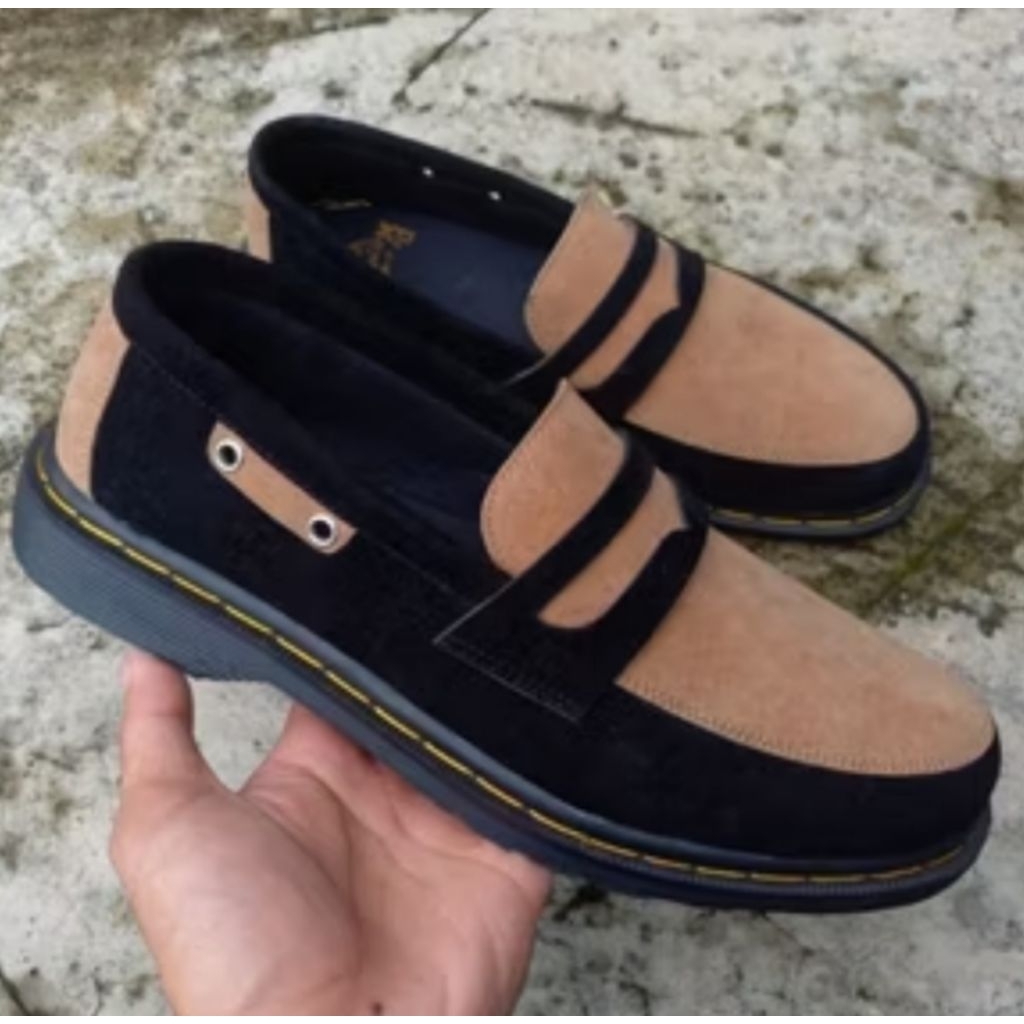 Sepatu pria wanita LOAFERS formal suede kombinasi pria wanita unisex Suede keren