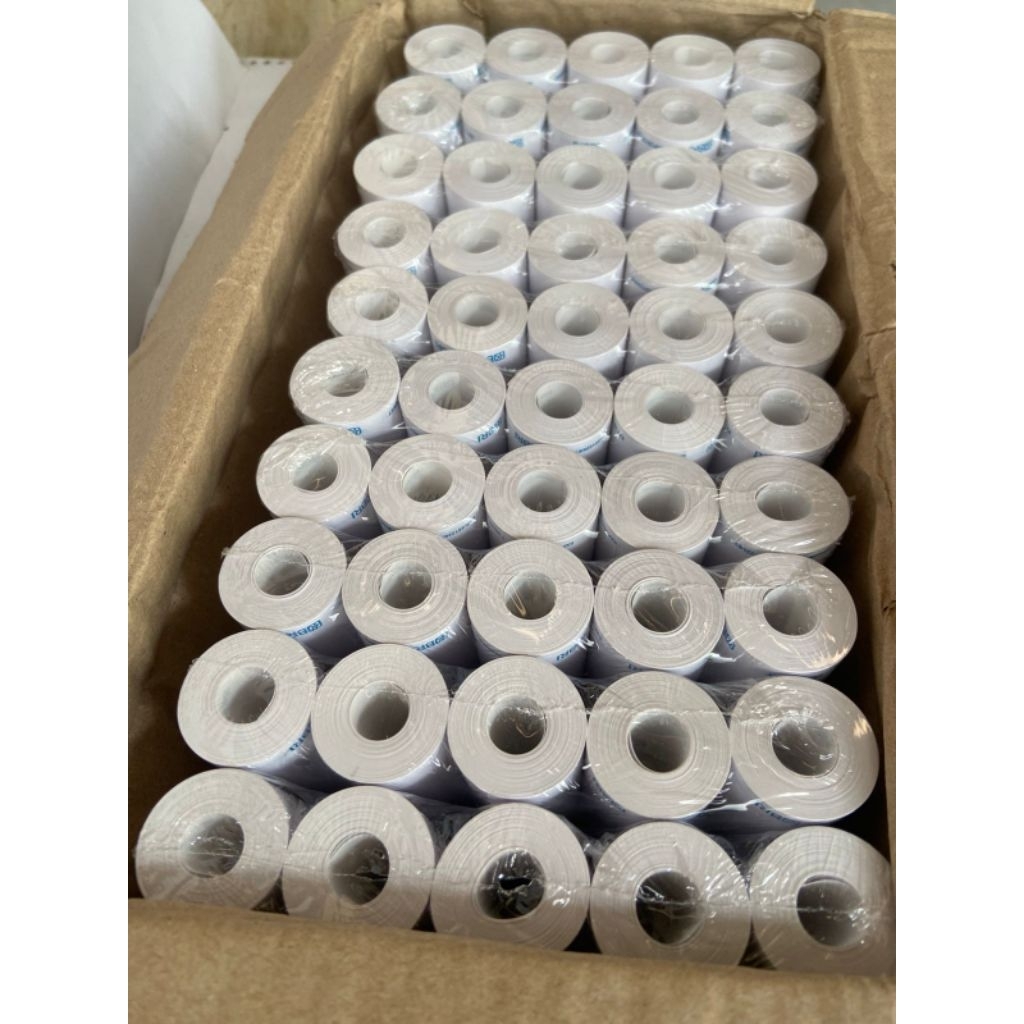 

PAKET 1 DUS KERTAS THERMAL 57X30 LOGO BRI ( ISI 100 PCS/ROLL)