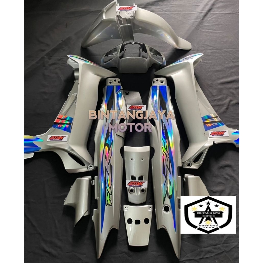 fullset body fizr hologram silver terbaru body fizr hologram