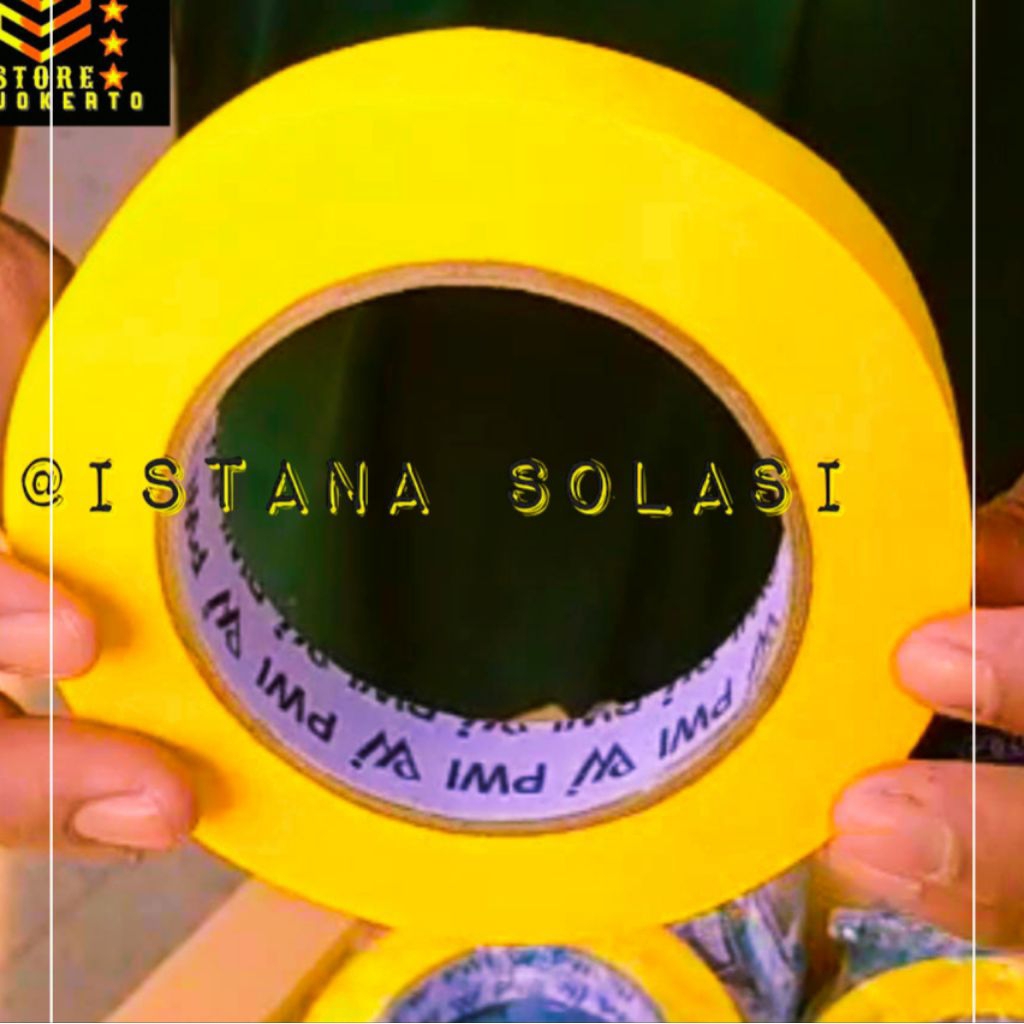 

Masking tape solasi kertas kwikmasak 9999 high' temperature 1,1cm dan PWI 1,8cm