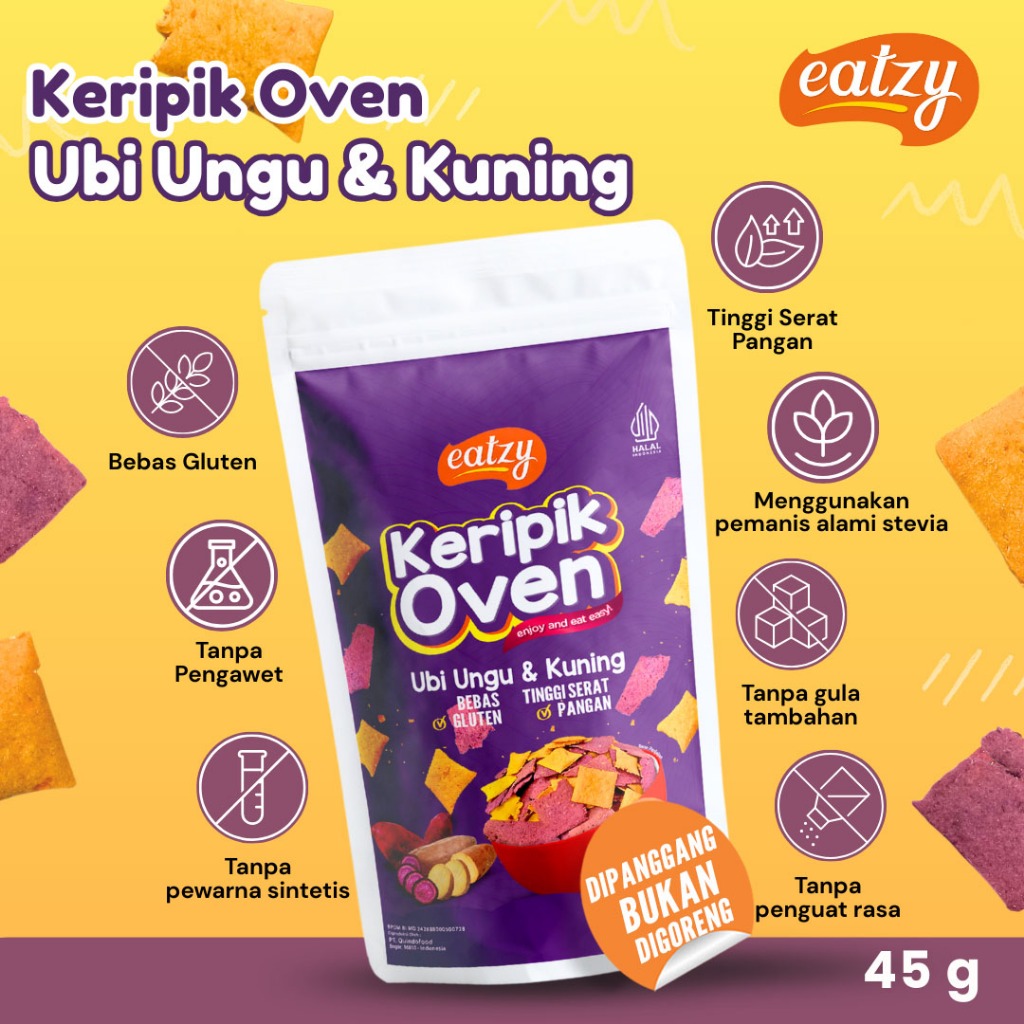 

Keripik Oven Ubi Ungu & Ubi Kuning Eatzy