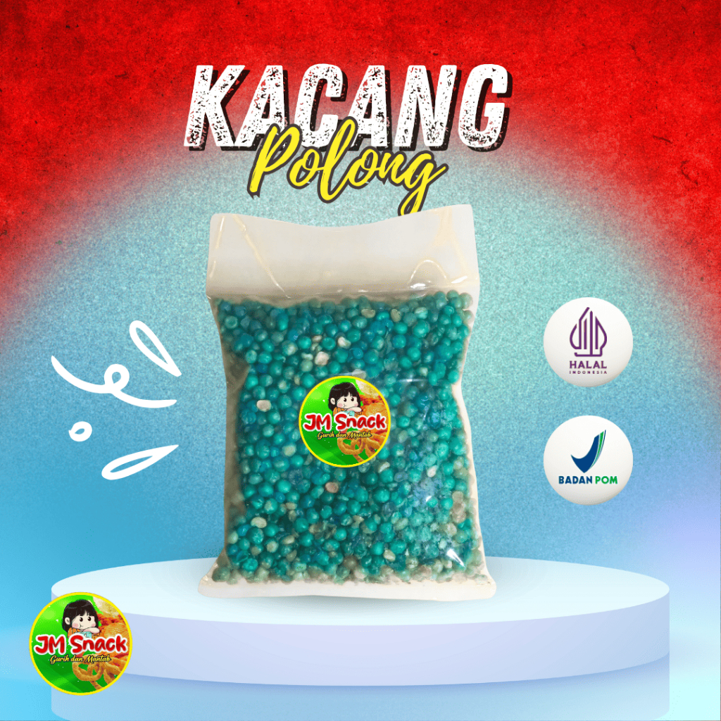 

Kacang Polong Hijau 400gr Snack Kacang Polong Tepung Cemilan Gurih Asin by JM Snack