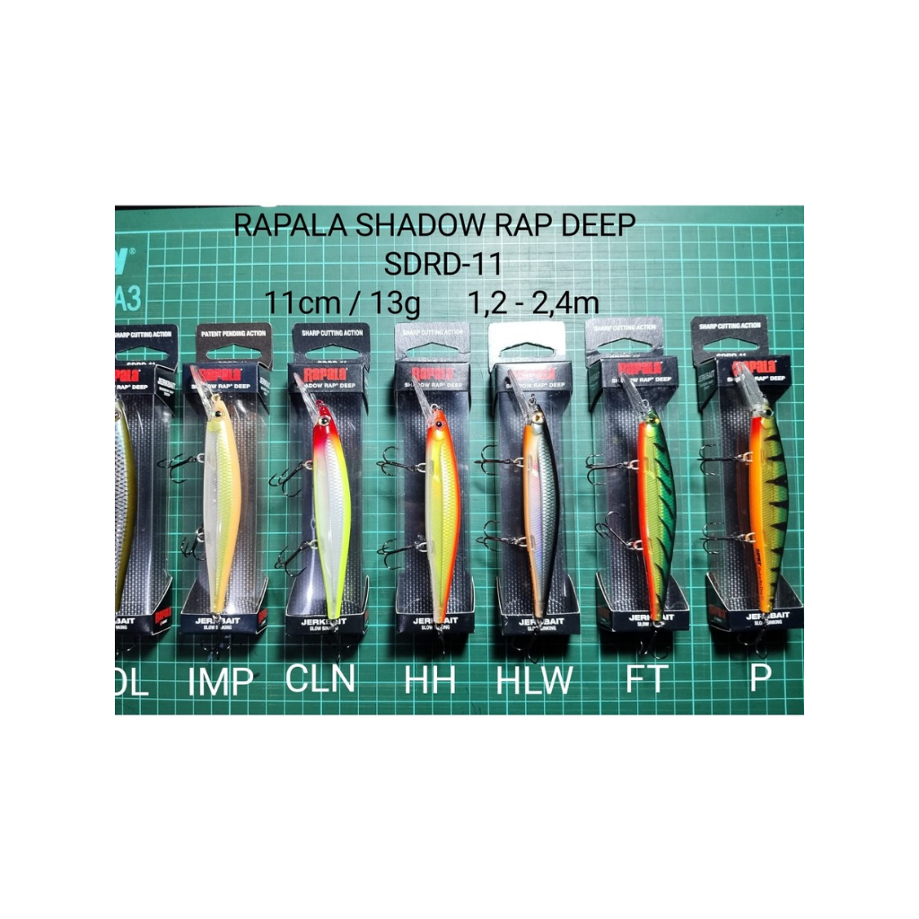 LURE / UMPAN RAPALA SHADOW RAP DEEP / SDRD-11, 11cm / 13gram, 1,2 - 2,4meter