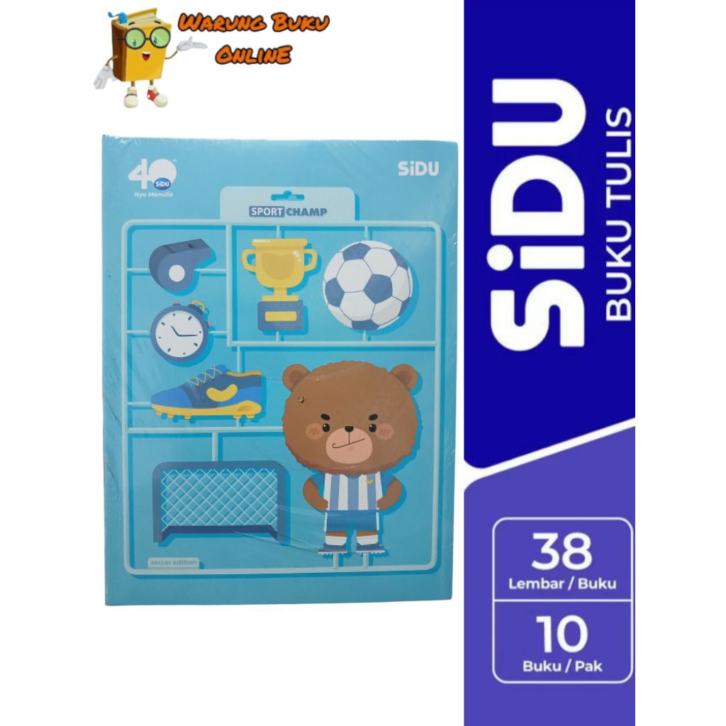 

SIDU BUKU TULIS MOTIF RANDOM 38 LEMBAR - 1 PAK ISI 10 BUKU