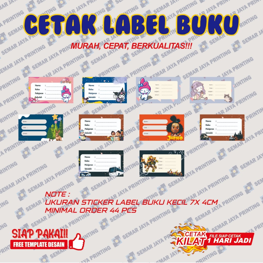 

STIKER NAMA BUKU TULIS / LABEL NAMA BUKU / STIKER BUKU PELAJARAN / LABEL BUKU SEKOLAH